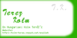 terez kolm business card